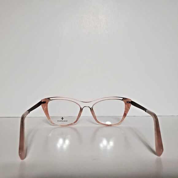 Womens Seraphin Avalon Feather Blush Eyeglasses Frames 51-19-140 Handmade Japan - Picture 4 of 6